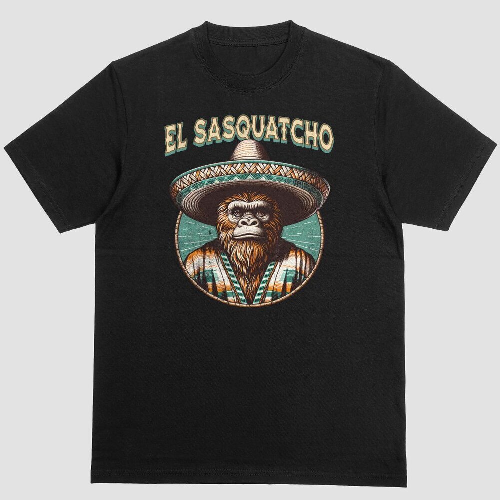 El Sasquatcho Mexican Bigfoot T-shirt Black